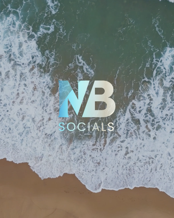 Glass logo background beach BEV